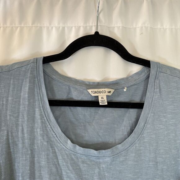 Toad and Co Tank Top Women's XL Blue Round Neck Organic Cotton Soft Pullover - Picture 7 of 11